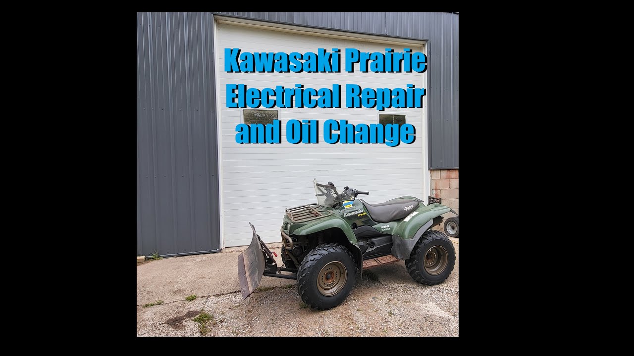 Kawasaki Prairie 360 ATV Wiring Repair & Oil Change