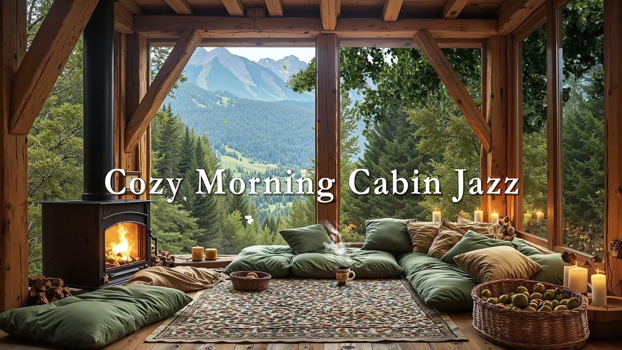 Cozy Morning Cabin Jazz ☀️ Mountain Views & Smooth Jazz for a Slow, Peaceful Start