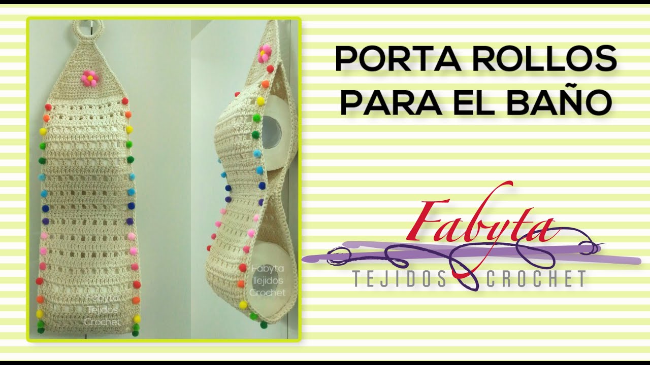 Porta rollos de papel higienico en crochet o ganchillo