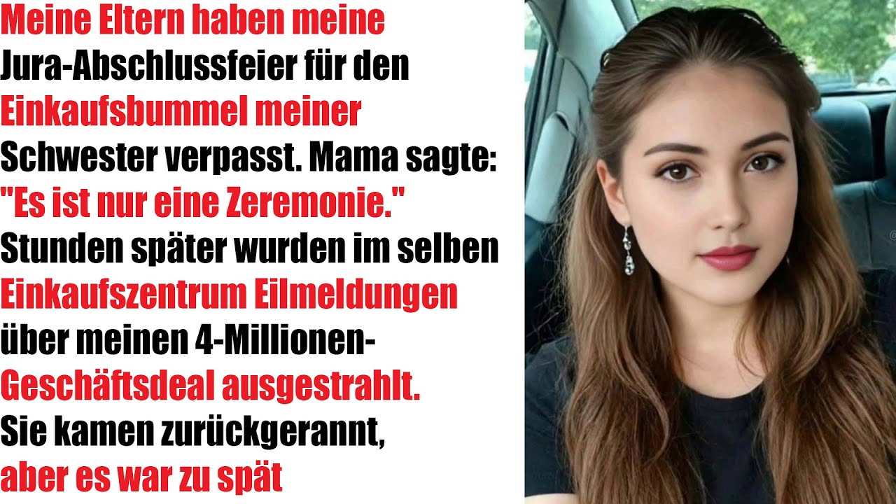 Meine Eltern verpassten meine Juragraduierung für meine Schwester – wegen eines Shopping-Trips!