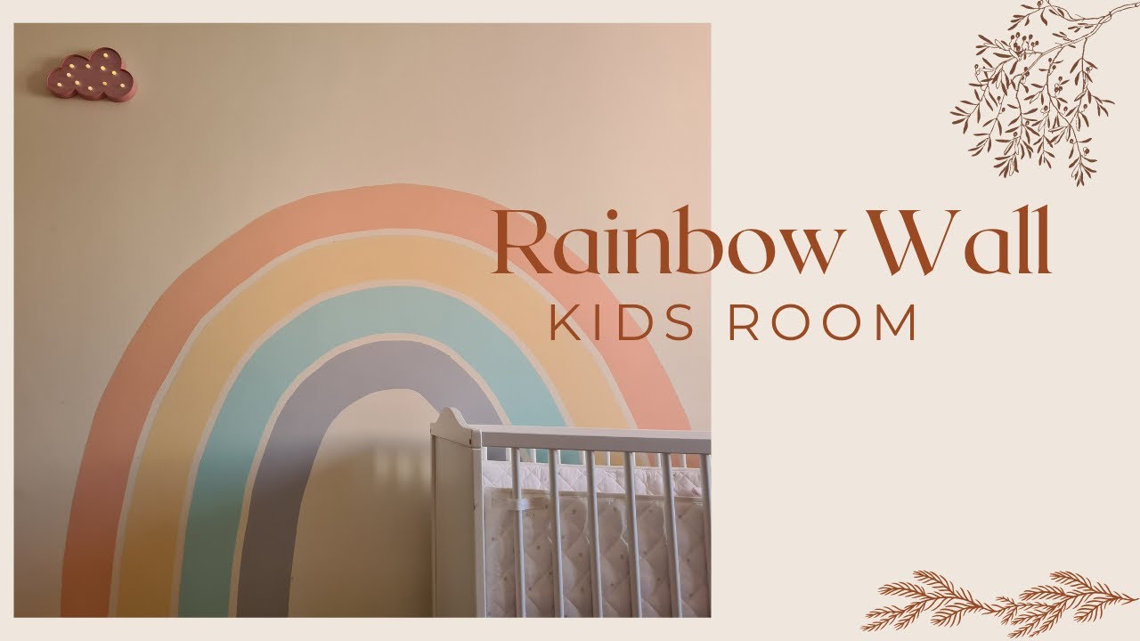 DIY Rainbow Wall | Kids Room Makeover | Wall Painting