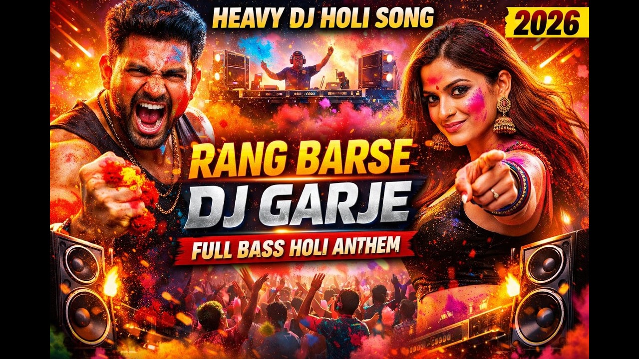 💣 Heavy DJ Holi Song 2026 | Rang Barse DJ Garje | Full Bass Holi Anthem 🔥| Holi Song 2026