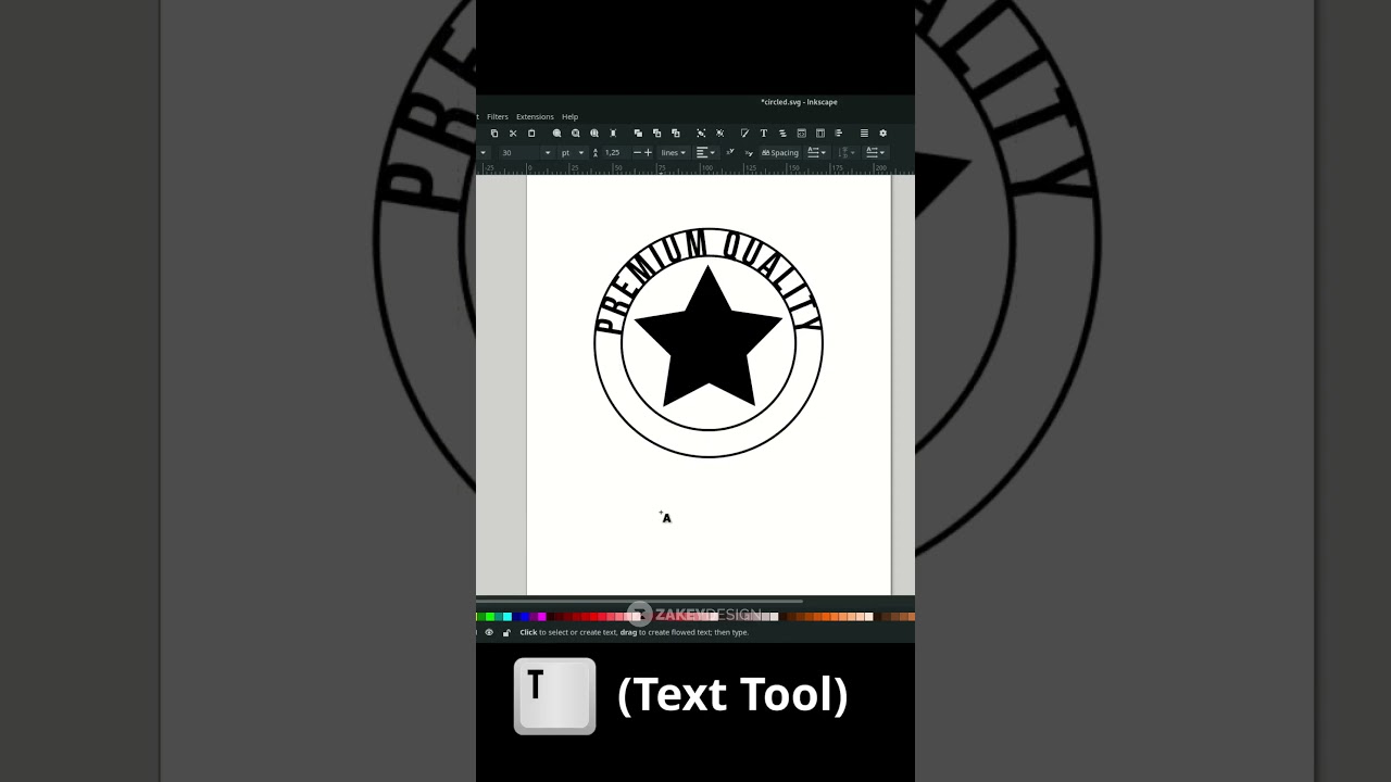 Wrap Text Around Circle in Inkscape #shorts