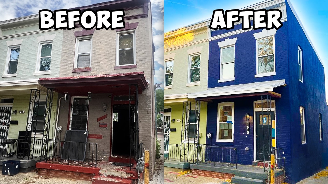 ABANDONED DC Rowhouse To Luxury Home Complete Renovation In 15 Minutes!