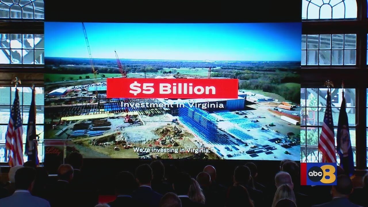Eli Lilly to develop $5 billion drug manufacturing facility in Goochland