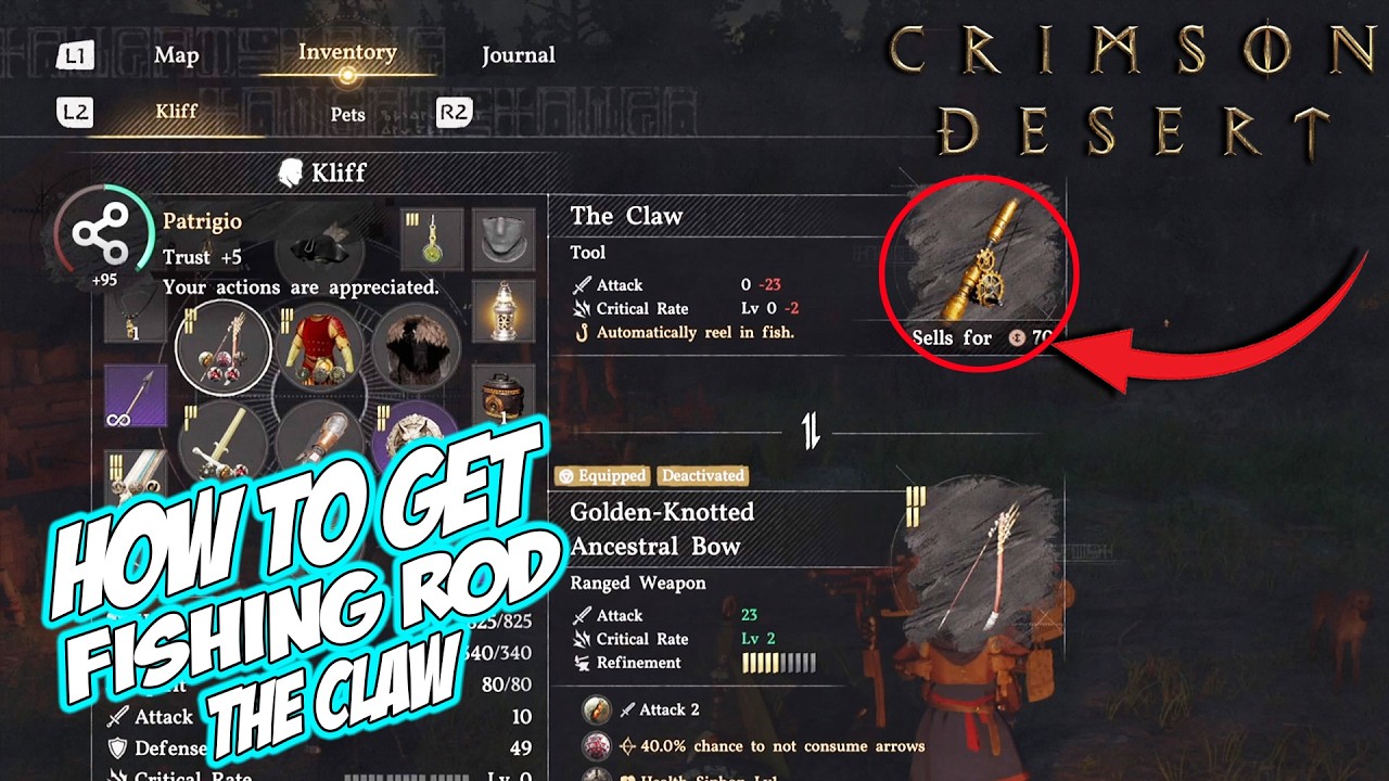Crimson Desert - How to GET THE CLAW (Best Fishing Rod)