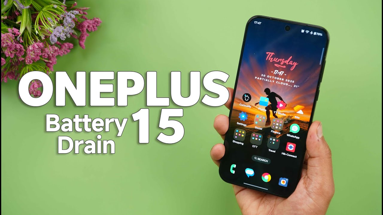 Тест разрядки аккумулятора OnePlus 15 🔋 Аккумулятор ёмкостью 7300 мАч