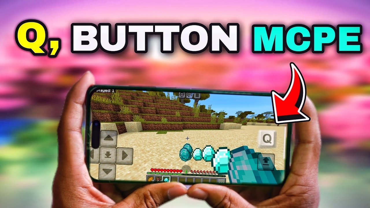 How to item drop one click | Minecraft item drop like PC 💻 | MCPE Q, Button Addon