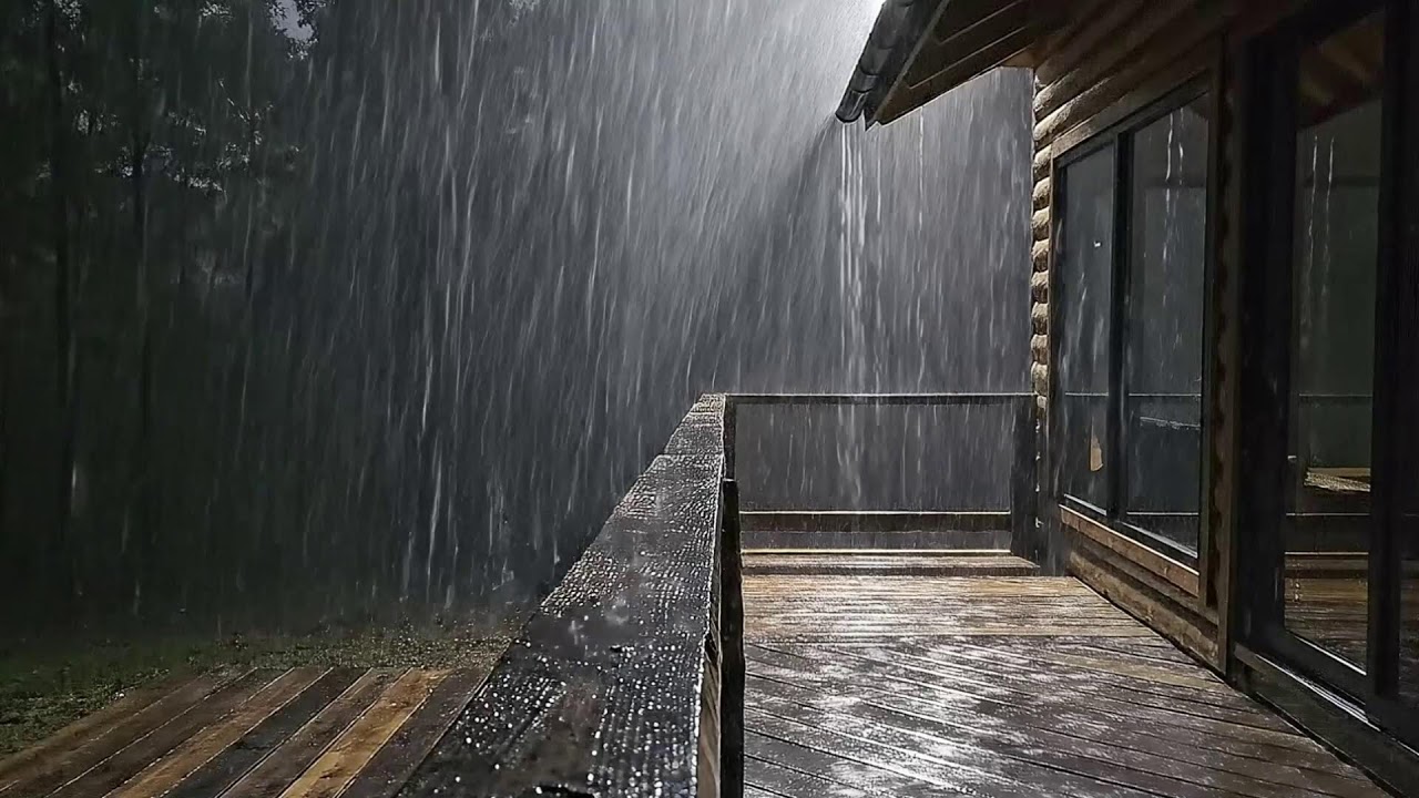 Soothing Rain for Deep Sleep with Calm Night Rain for Relaxation | Dark Screen Rain Sounds