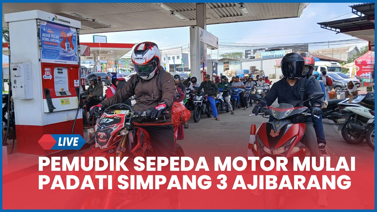 🔵Update Arus Mudik Lebaran 2026 di Purwokerto, Pemudik Sepeda Motor Mulai Padati Simpang 3 Ajibarang