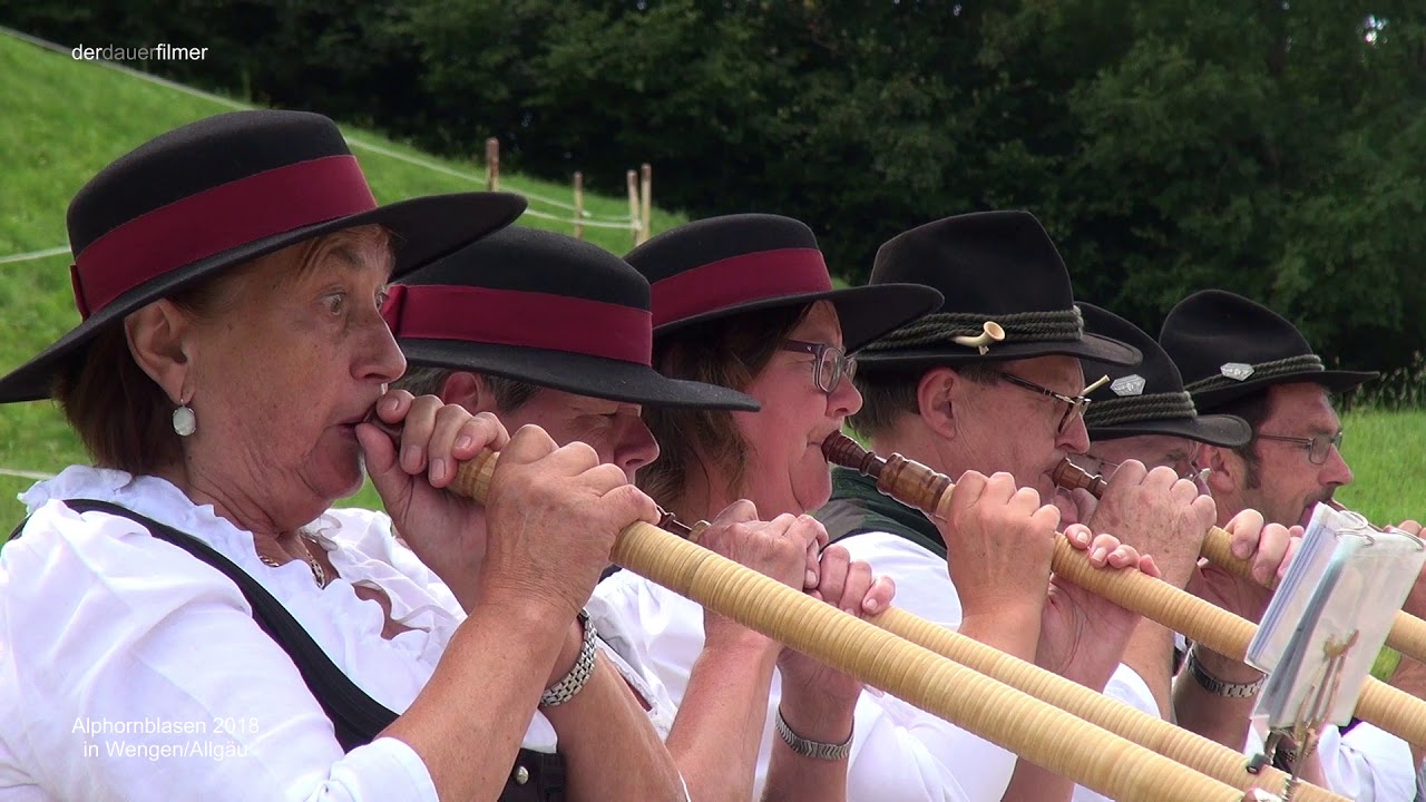 60 Jahre Alphornblasen im Allgäu 2018 in Wengen/Allgäu  2. TEIL