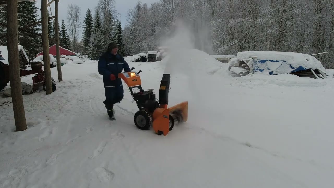 Talli romahti ja Stiga lumilinko hajosi.