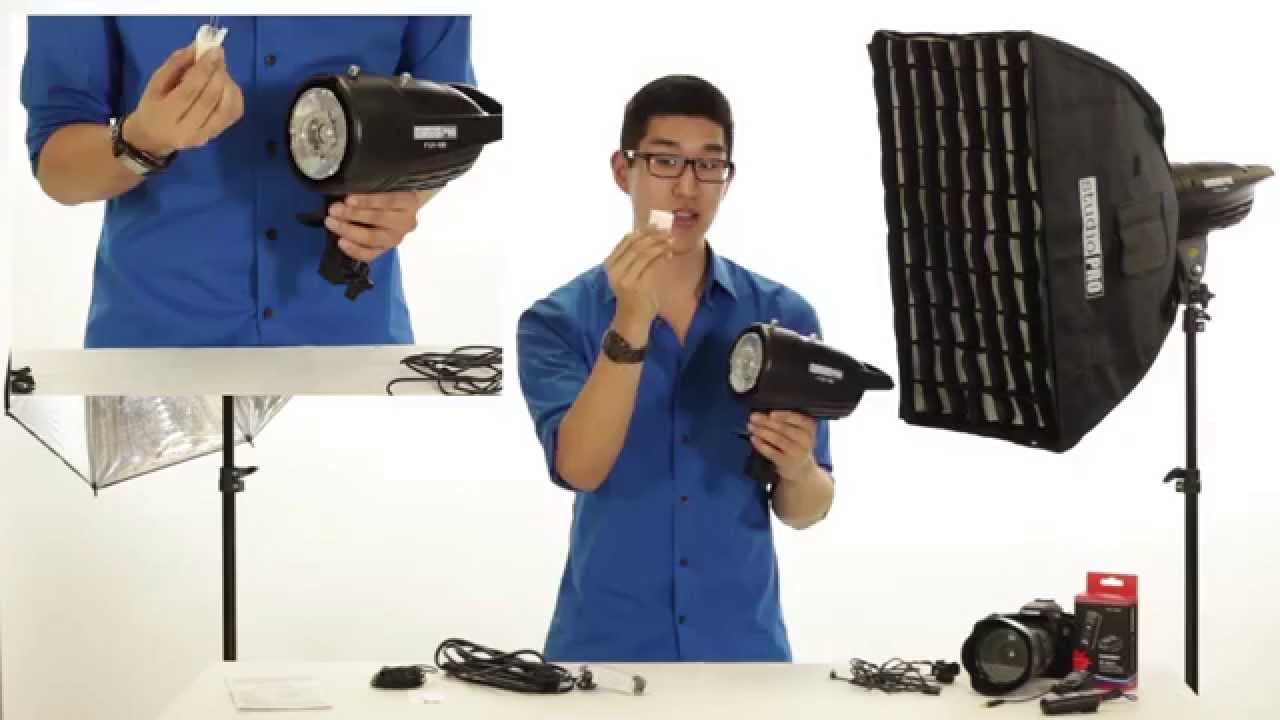 StudioPRO 100W/s, 150W/s, & 200W/s Monolight Flash Strobe Instructions - How to set up