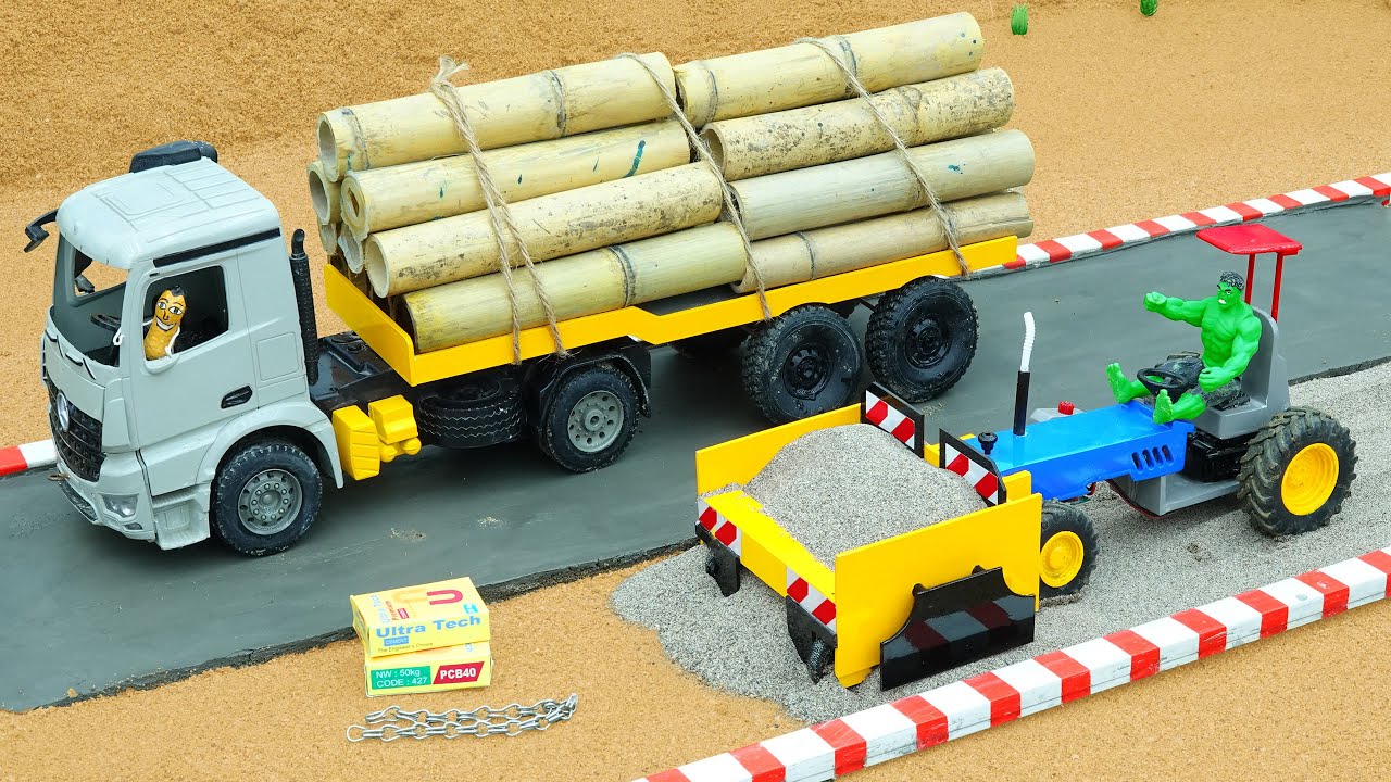 Natural Disaster Road Repair | Heavy Trucks & Diy Tractor Rescue Science Project