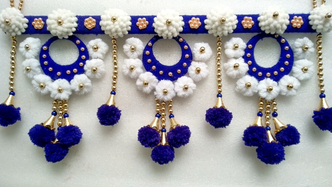 Beautiful Handmade Door Hanging Toran | Home Decoret Idea | Best Out Of Waste | Woolen Craft Idea