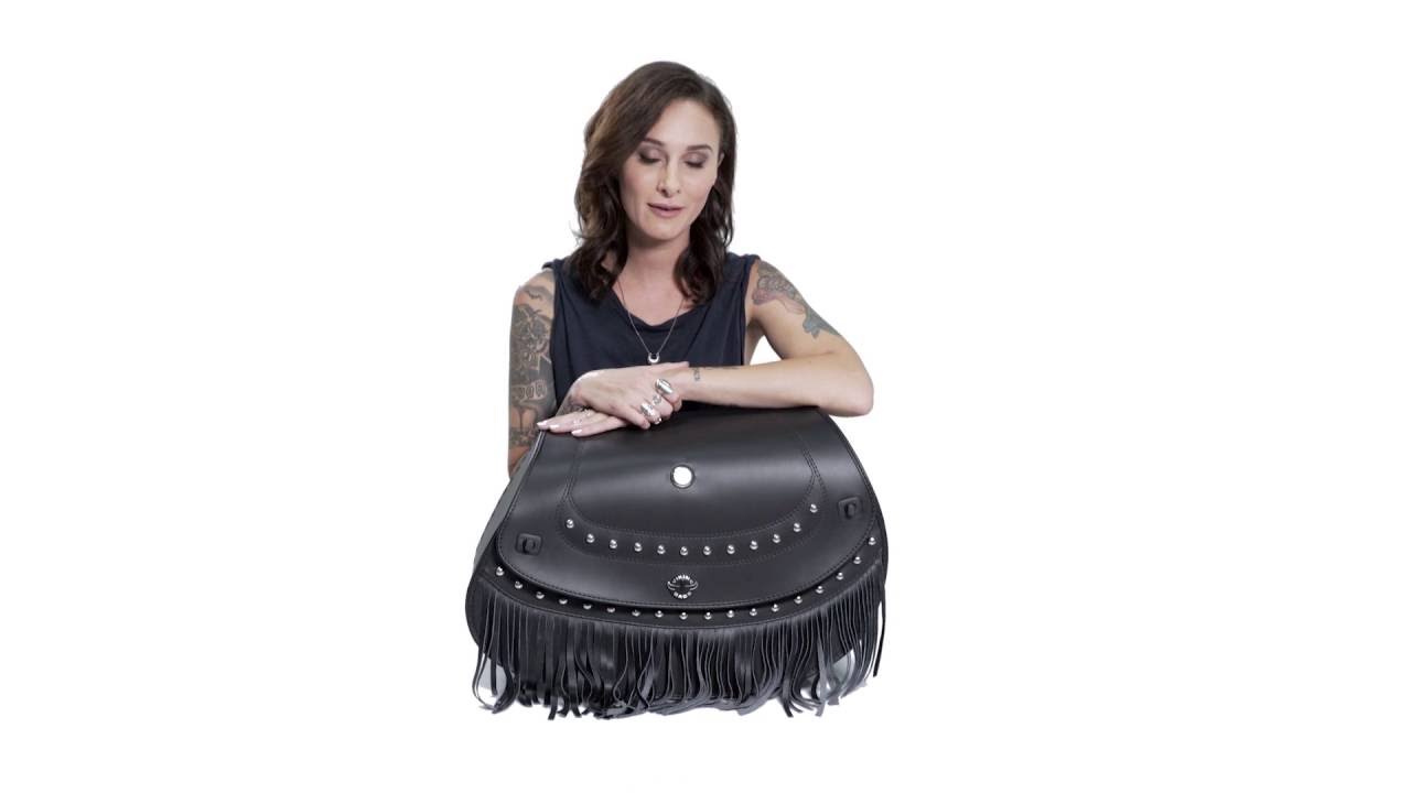 Indian Specific Black Leather Motorcycle Saddlebags Review - vikingags.com