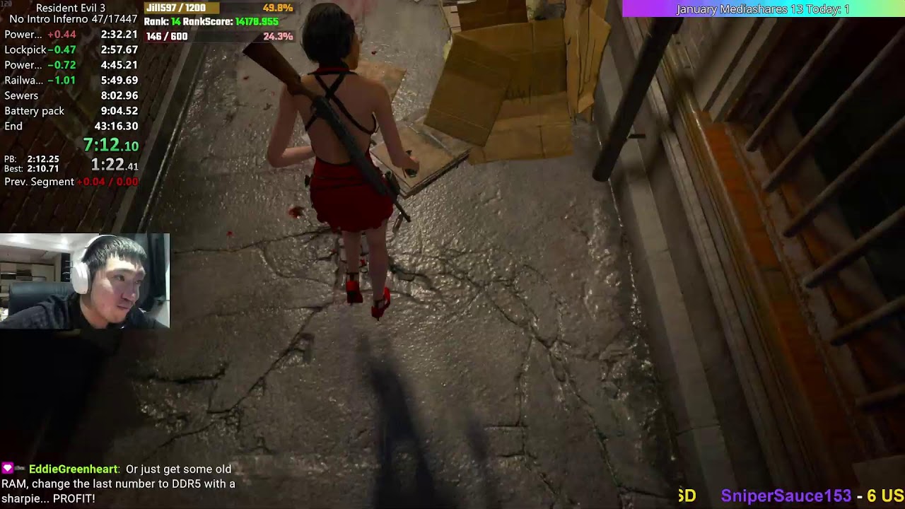 [Live] Resident Evil 3 Inferno Runs