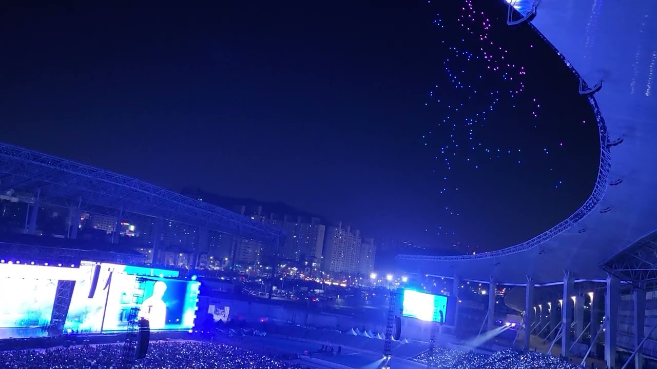 🩷세븐틴 앙콘 인천 첫째날 드론쇼🩵울컥함 주의