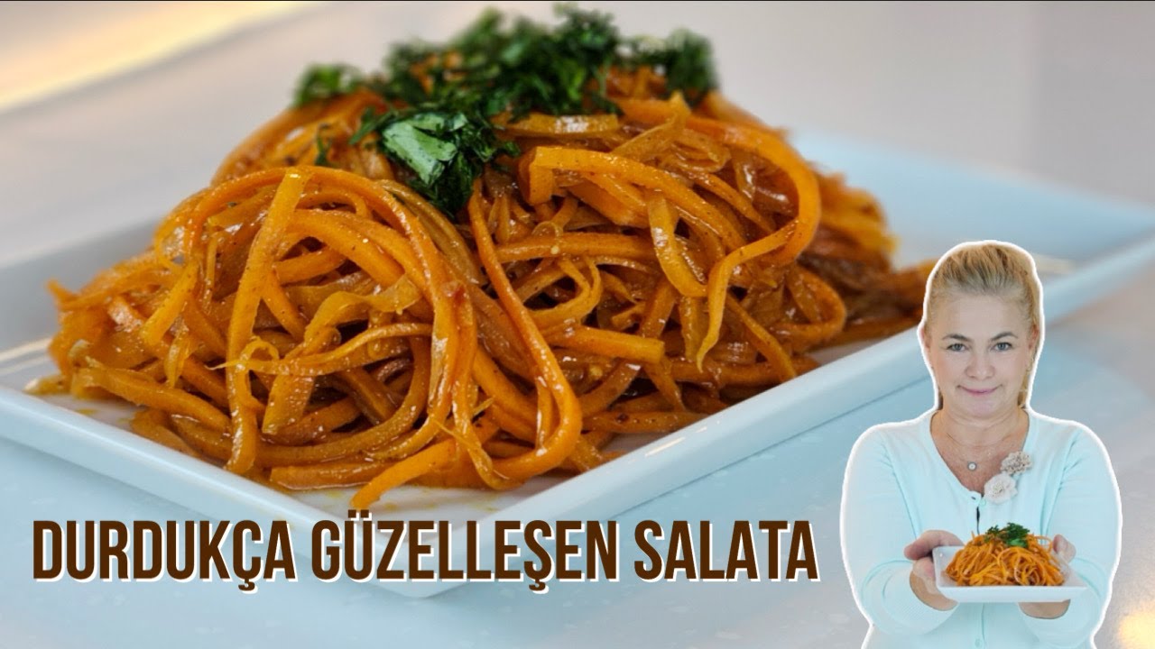 Durdukça güzelleşen salata, çok değişik Havuçlu Kore salatası(Morkovcha)