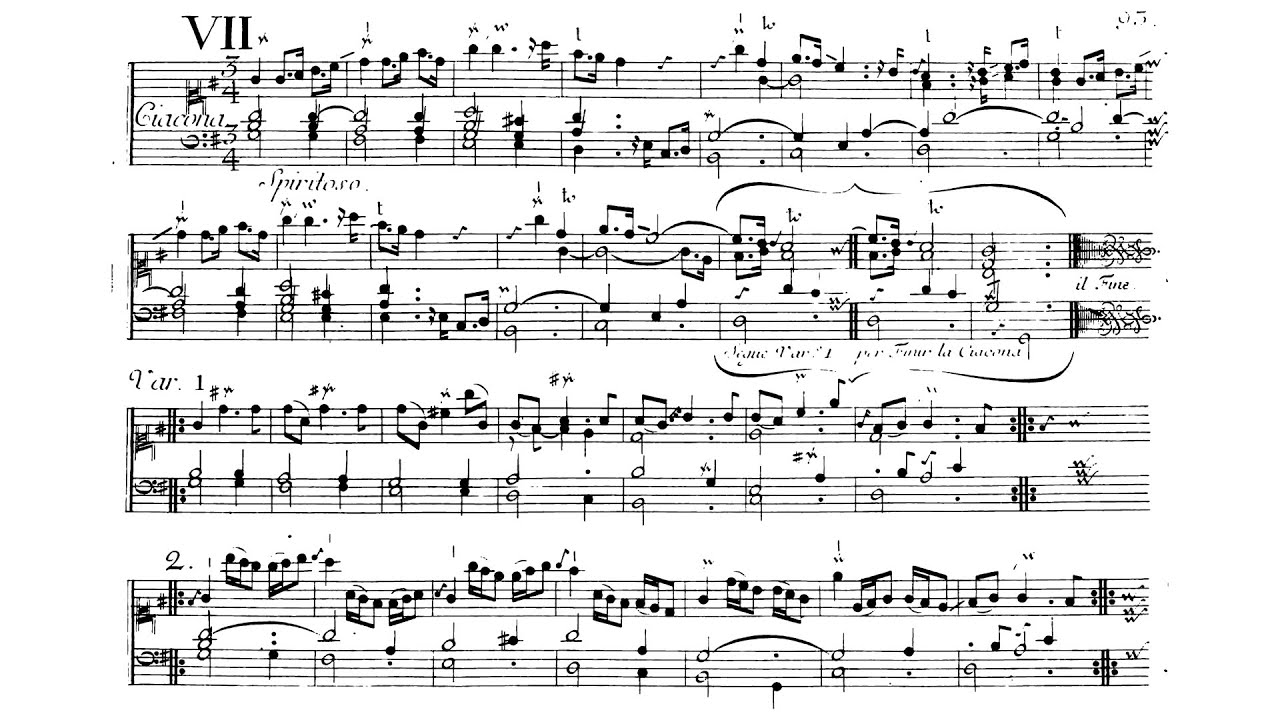 Gottlieb Muffat - Ciaconna, Componimenti Musicali No. 7 in G (MC A19)