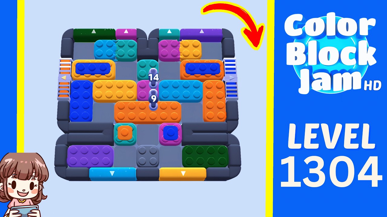 Color Block Jam Level 1304 Solution Walkthrough