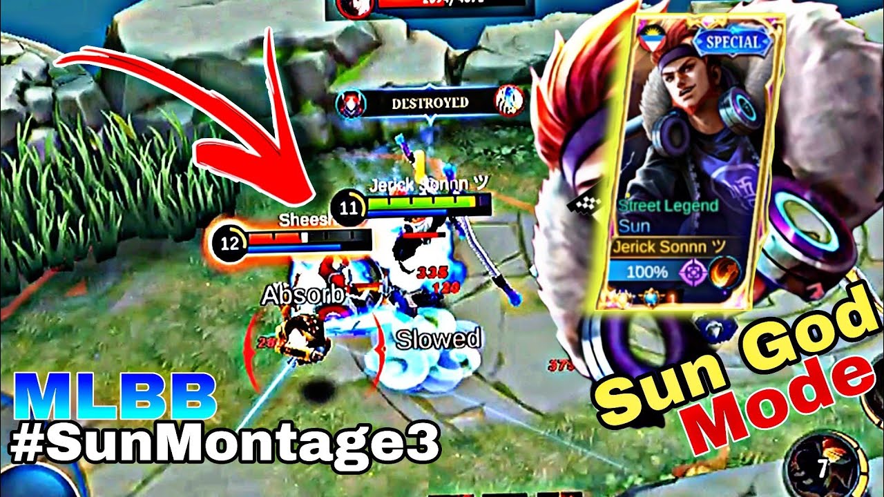 SUN MONTAGE 3 BEST DAMAGE  HIGHLIGHTS RANK || MLBB #top1trending