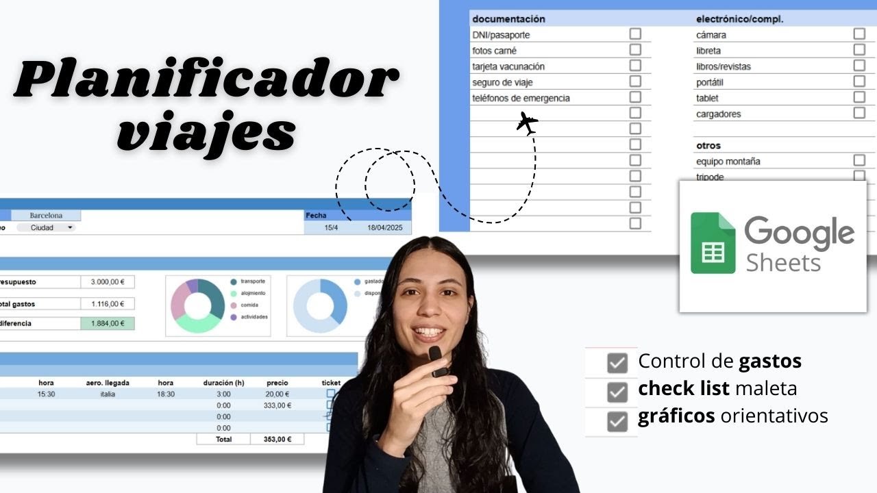Planificador viajes hojas de cálculo (Google sheets)