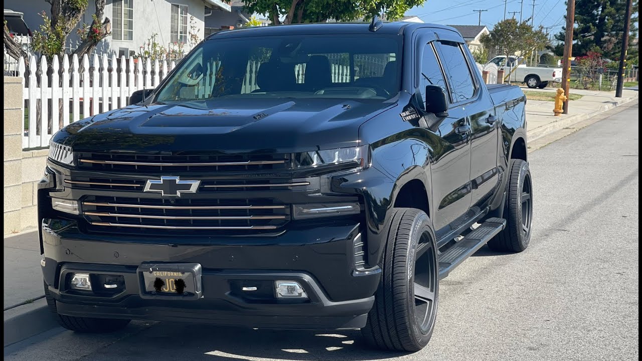 2021 Silverado High Country black with 22x12 6.2 mods