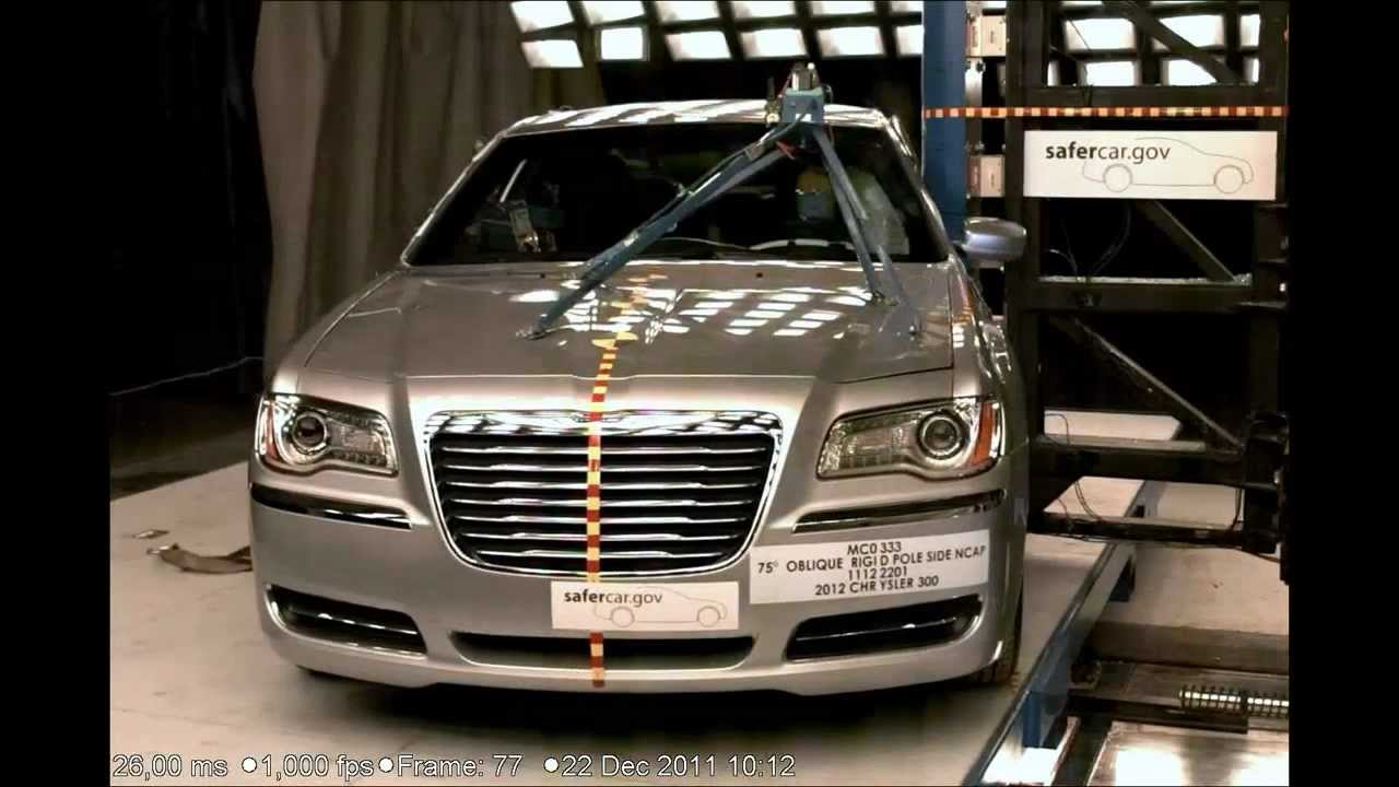 Chrysler 300 | 2012 | Side Pole Crash Test | NHTSA | CrashNet1