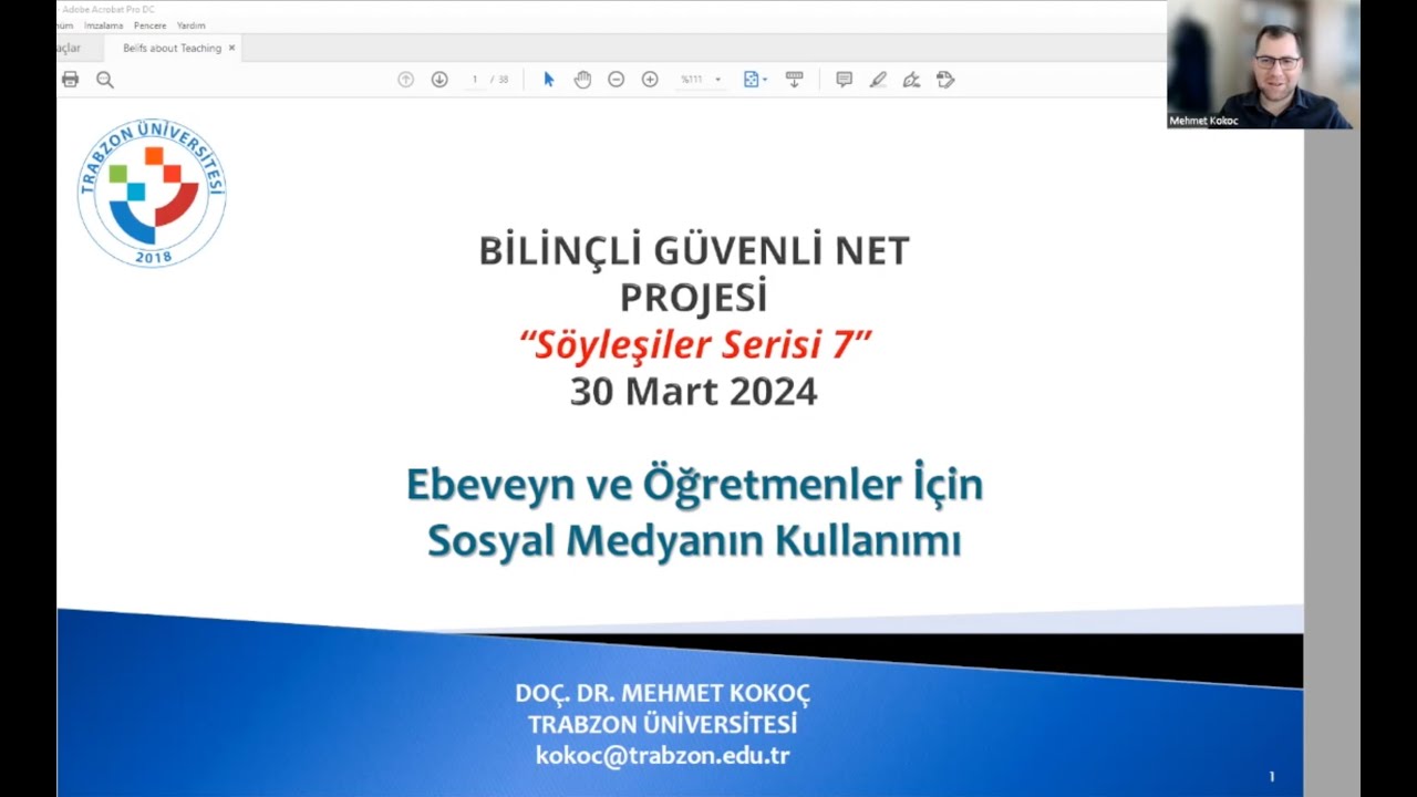 Söyleşiler Serisi 7 - Doç. Dr. Mehmet KOKOÇ - Sosyal Medyanın Kullanımı