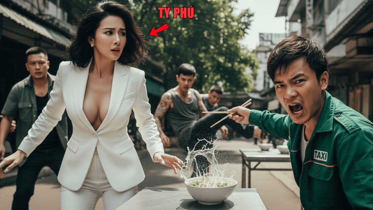 Đang Ăn Phở 30k Thấy Nữ Tỷ Phú Bị Hành Hung, Anh Xe Ôm Ra Tay Khiến Cả Đám Phải Cúi Đầu.