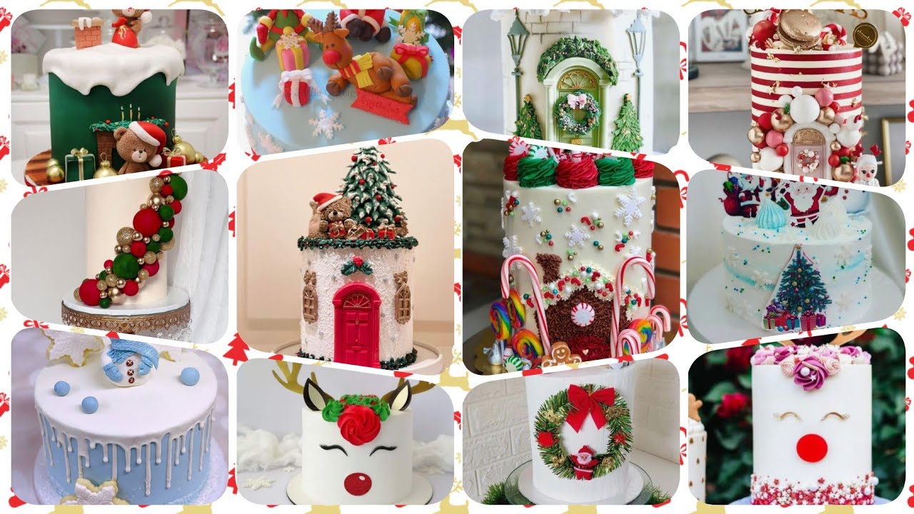 Christmas CaKe DeSiGnS ☃️❄️🦌🎄🎂/christmas cake