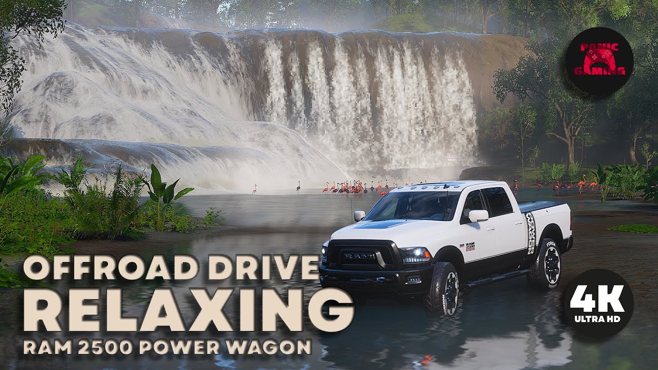 Relaxing Offroad Drive with Ram Power Wagon | Waterfall Ambience ASMR | 4K Ultra HD #asmrdriving