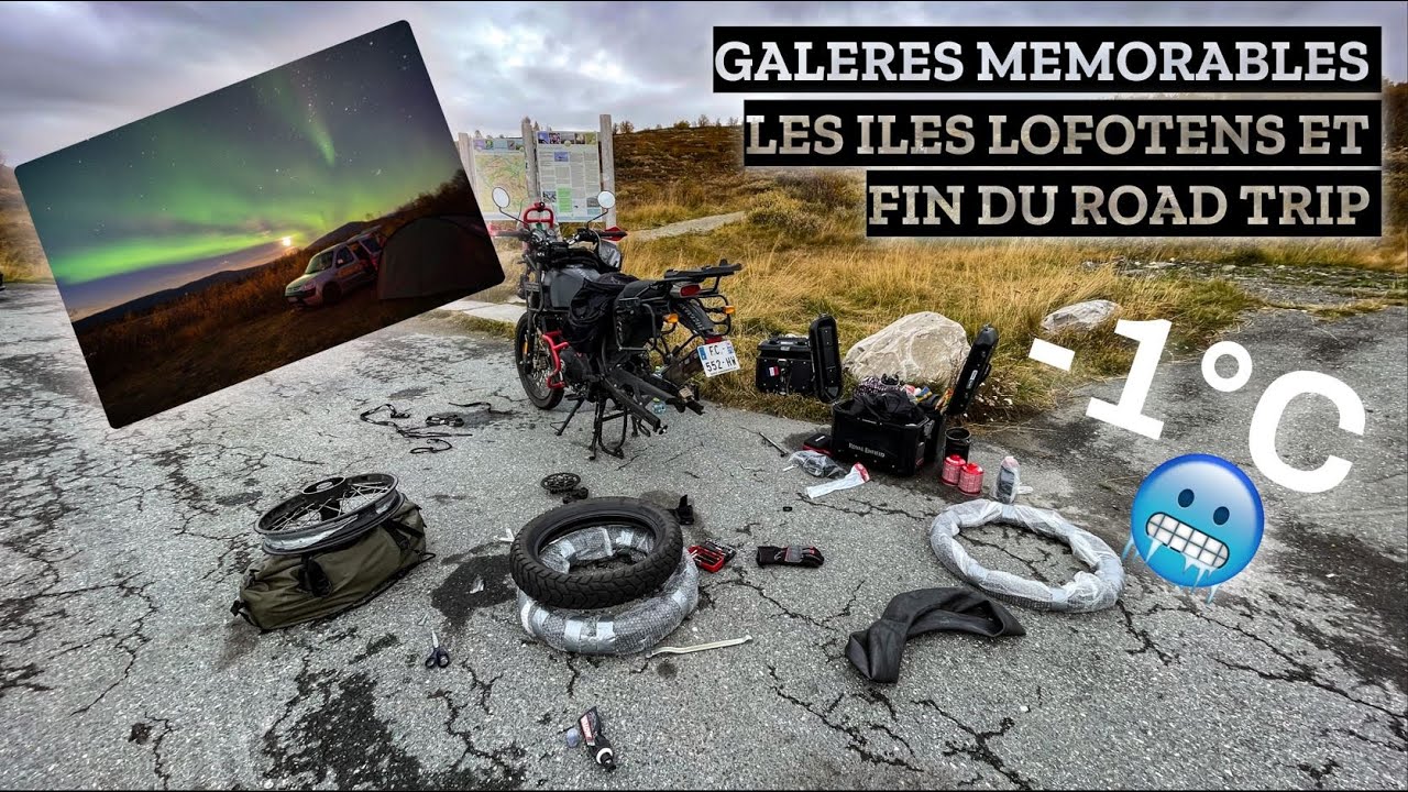 VOYAGE AU CAP NORD (2/2) ► JE CRÈVE ET RÉPARE MON PNEU DANS LE CERCLE ARCTIQUE (IL FAIT FROID)