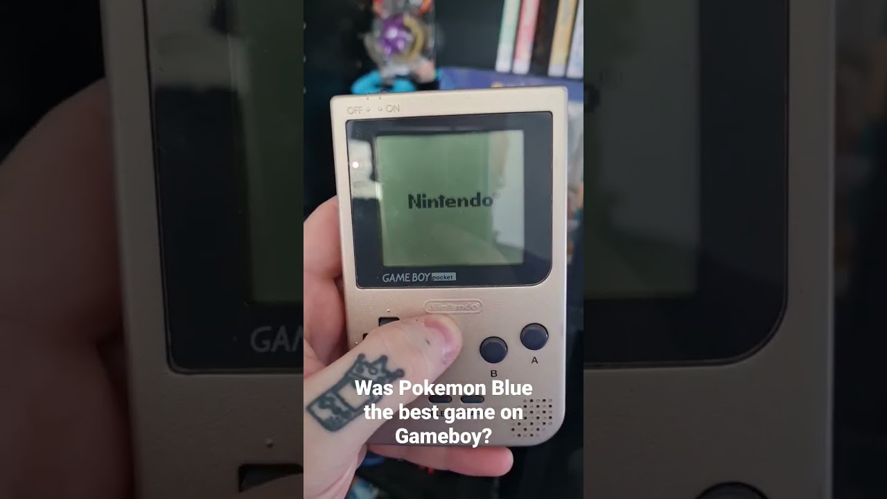 Pokemon Blue version on the Gameboy pocket