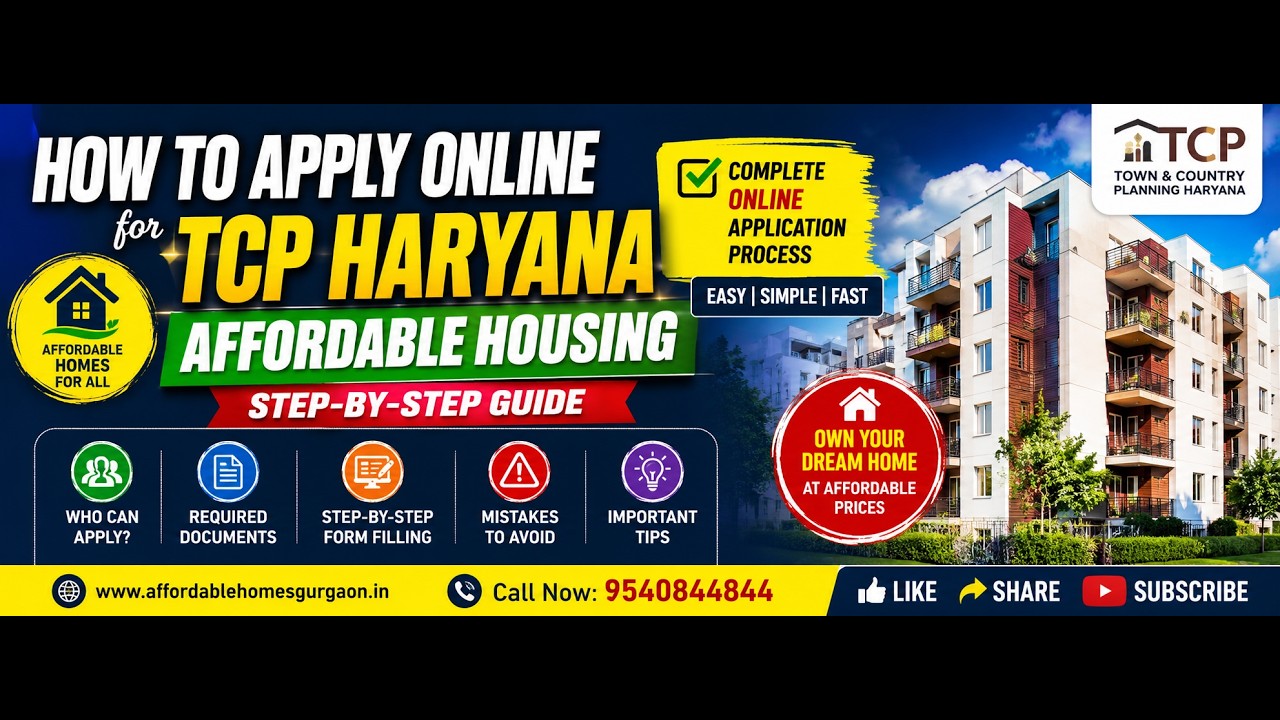 How to Apply Online for TCP Haryana Affordable Housing | Step-by-Step Guide