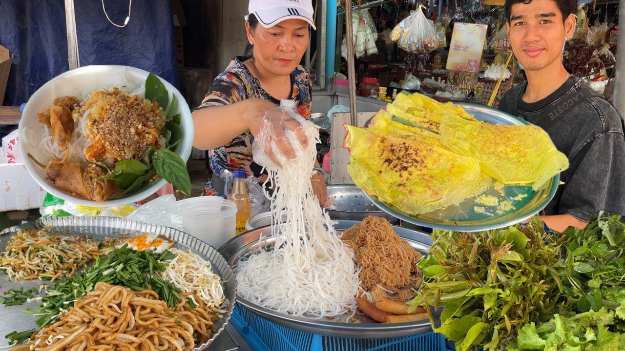 នំបាញ់ឆាវខ្មែរឆ្ងុយឆ្ងាញ់១=២០០០៛ ធូរថ្លៃណាស់ ហើយឆ្ងាញ់ទៀត
