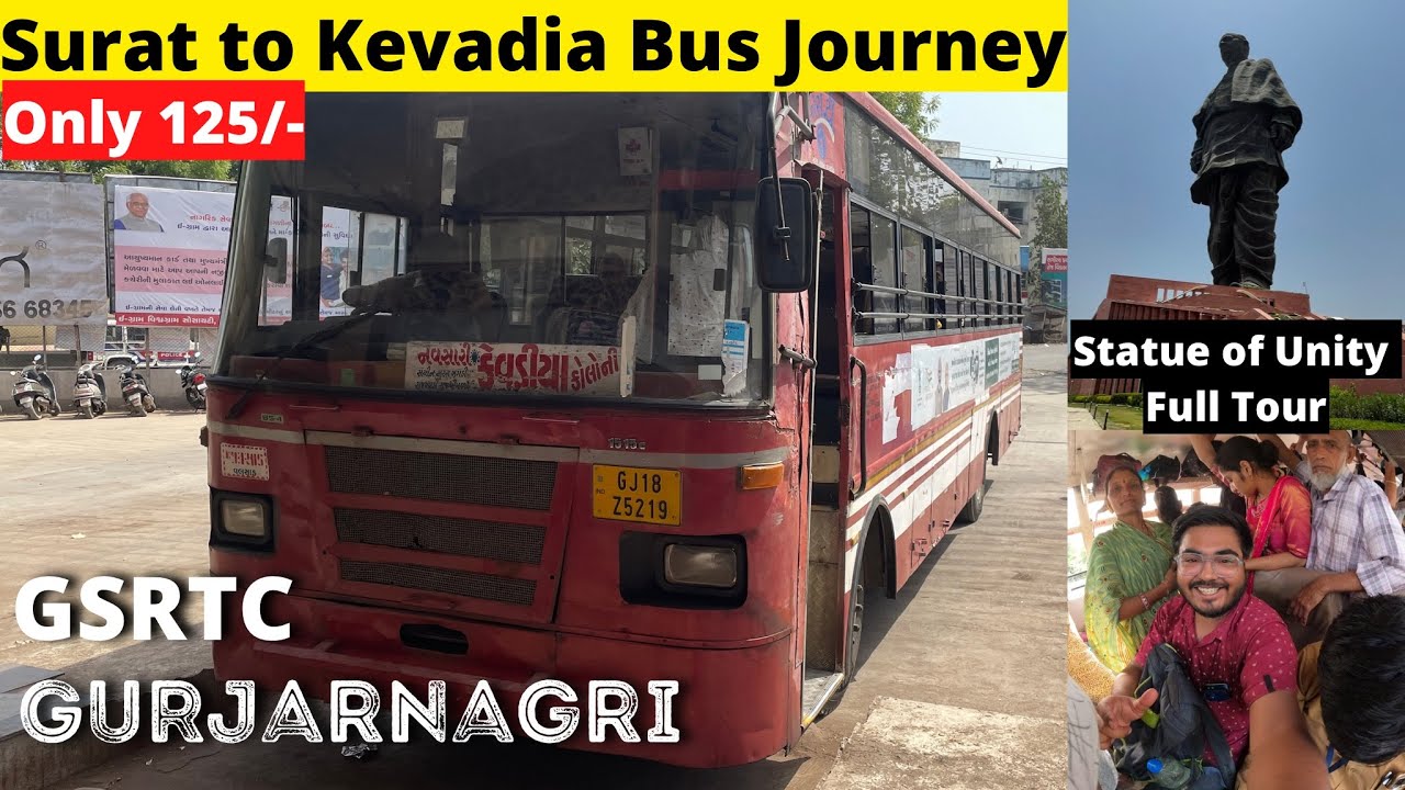 Surat to Kevadia GSRTC Bus | Statue of Unity Tour | Gujarat Series #4