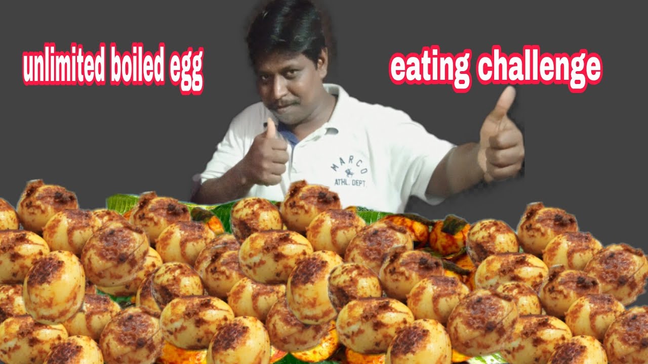 Unlimited boiled eggs eating challenge and eating shows