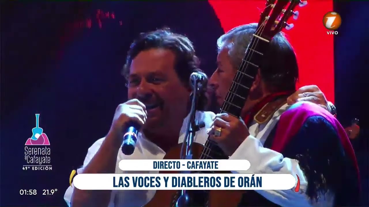 GUSTAVO SAENZ CANTANDO CON LAS VOCES Y DIABLEROS DE ORÁN - SERENATA A CAFAYATE 2023