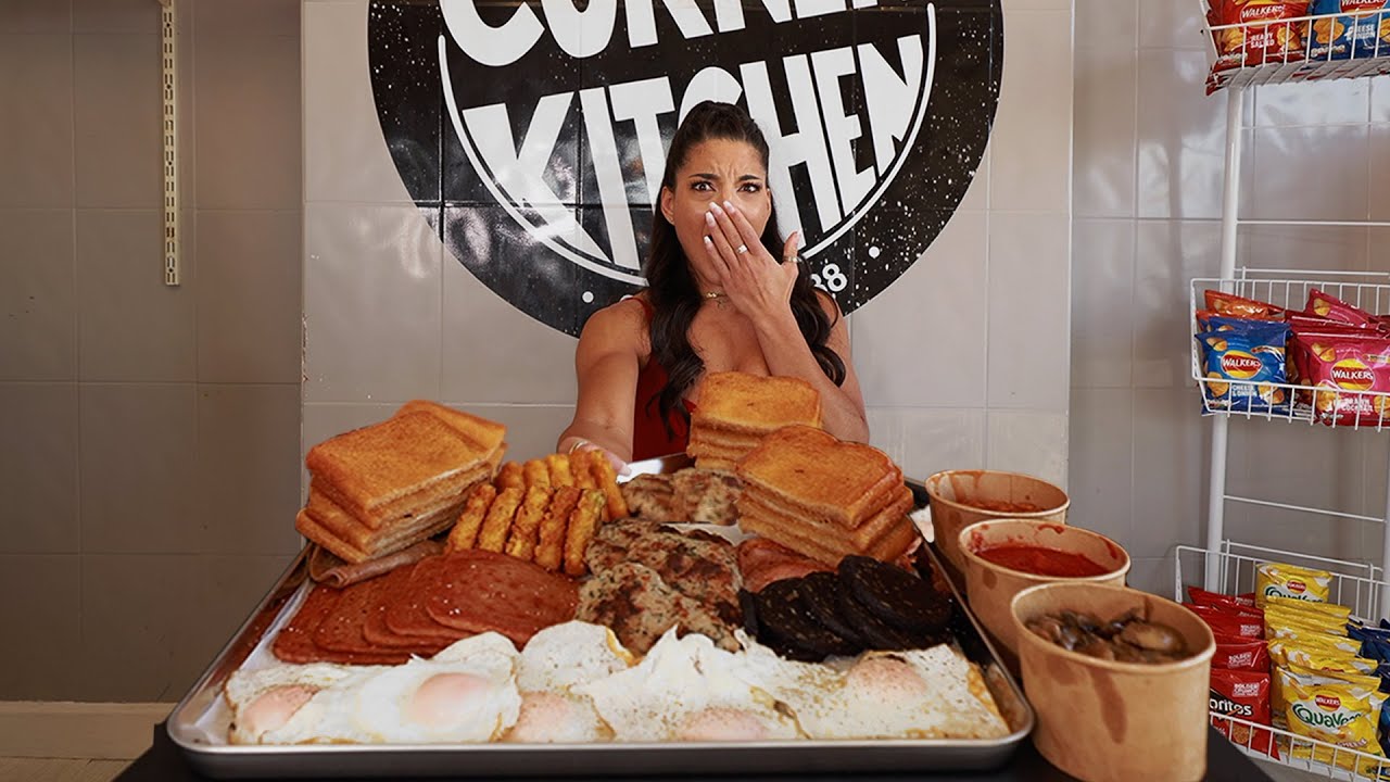 15 MINUTES TO FINISH ‘IMPOSSIBLE' 40 ITEM FULL ENGLISH BREAKFAST #PEWERK ​⁠@Leah Shutkever
