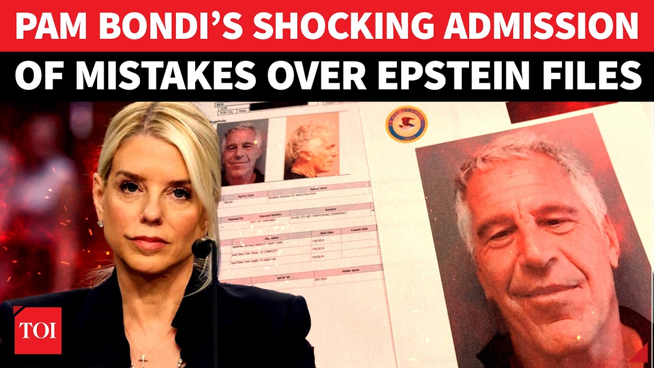 Epstein ‘EMBARRASSMENT’ For Trump: Pam Bondi ADMITS Errors, 9,500 Files Pulled Down | Watch
