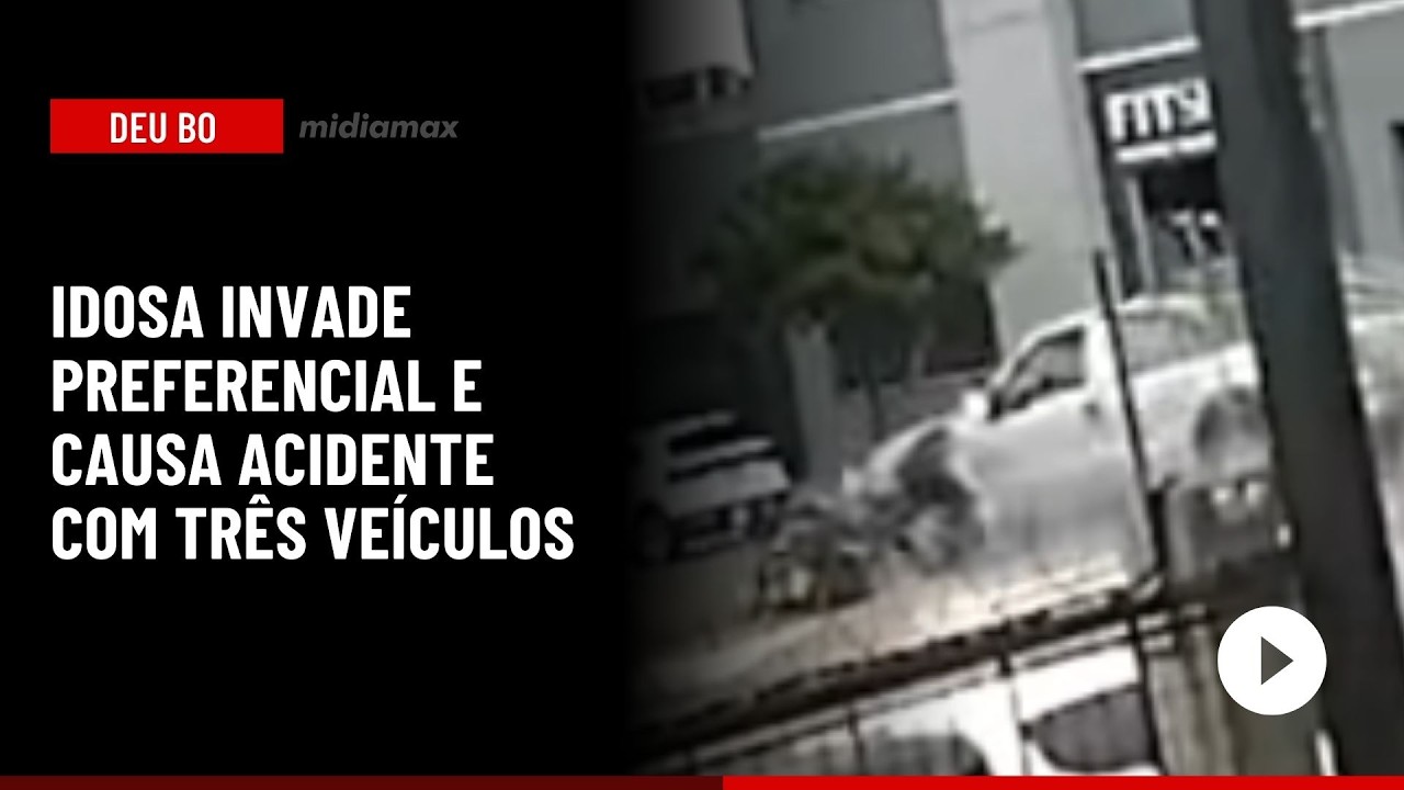 🔴 Midiamax Deu BO: idosa invade preferencial e causa acidente com três veículos