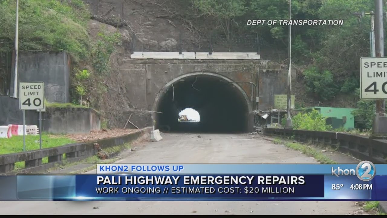Pali Highway work continues to progress