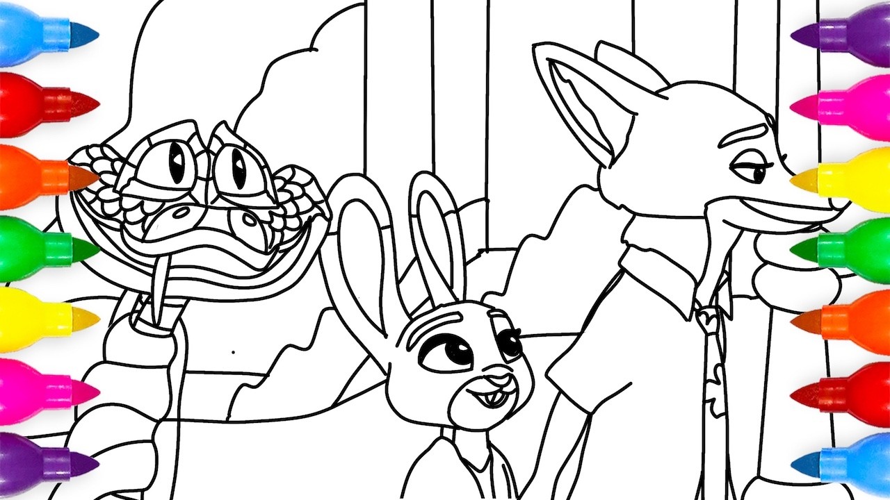 Zootopia 2 Coloring Page | Draw 