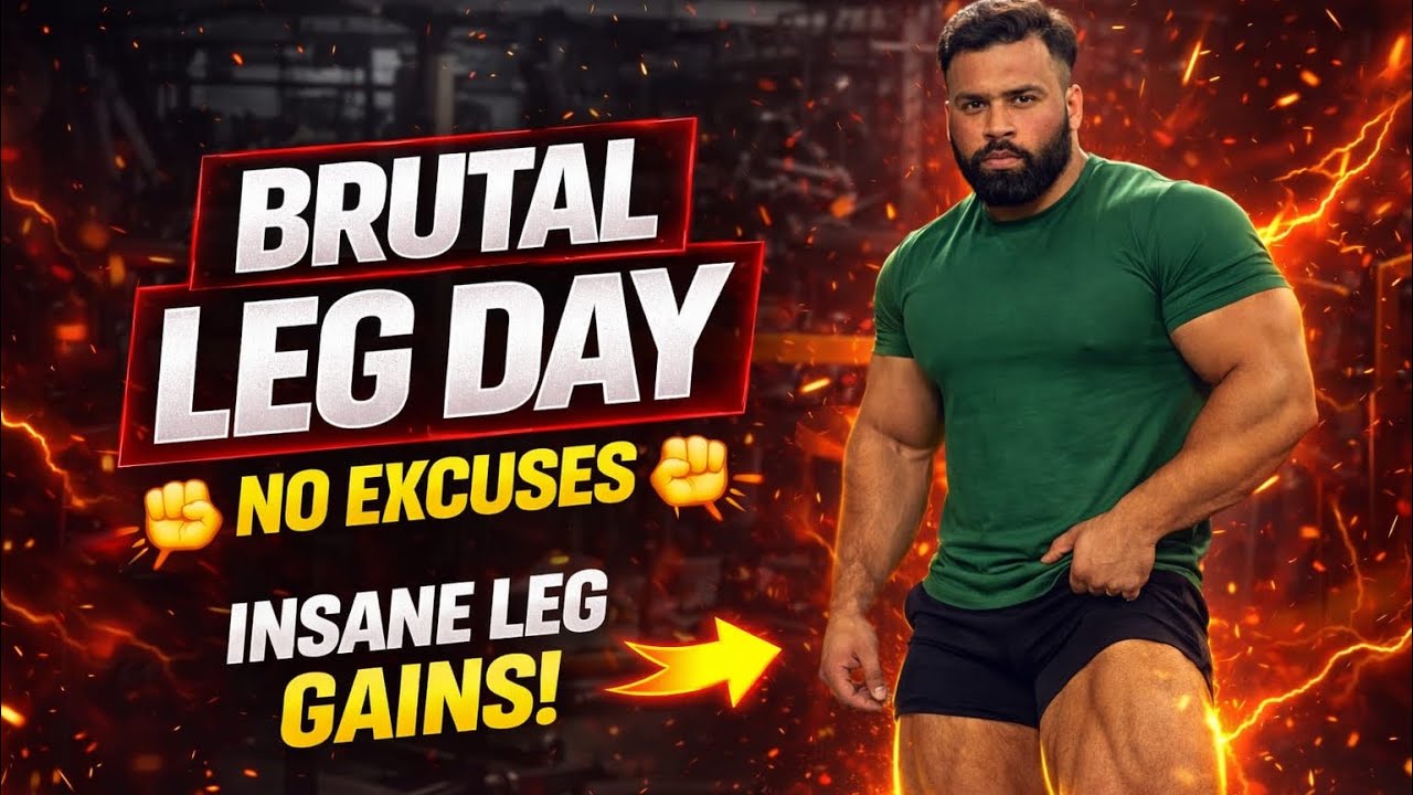 NO PAIN NO GAIN ⚡ Heavy Leg Workout to Build Powerful Legs