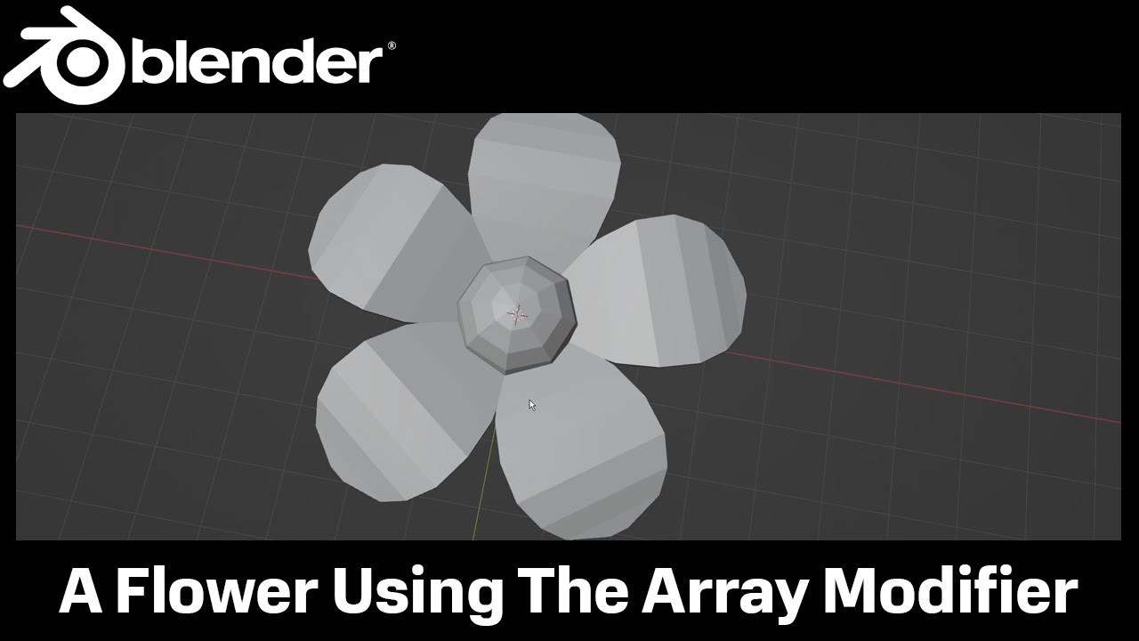 How to make a flower in Blender 3D using the array modifier.