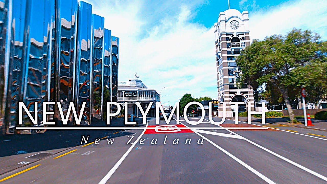 [4K] Scenic Drive New Plymouth City Center/NZ State Hi-way 3