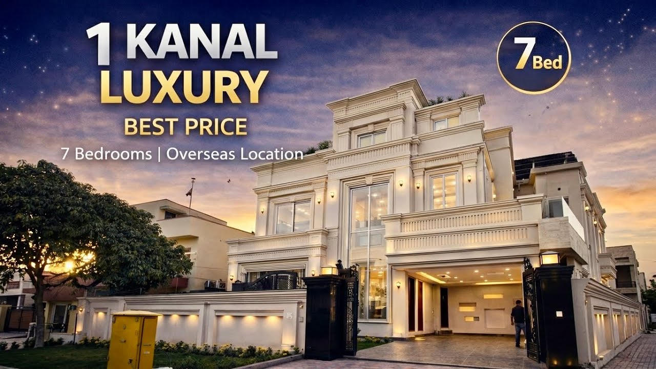 Best Price! 1 Kanal Neo-Classical Mansion| 7 Bed Double Unit | Bahria Overseas Sector