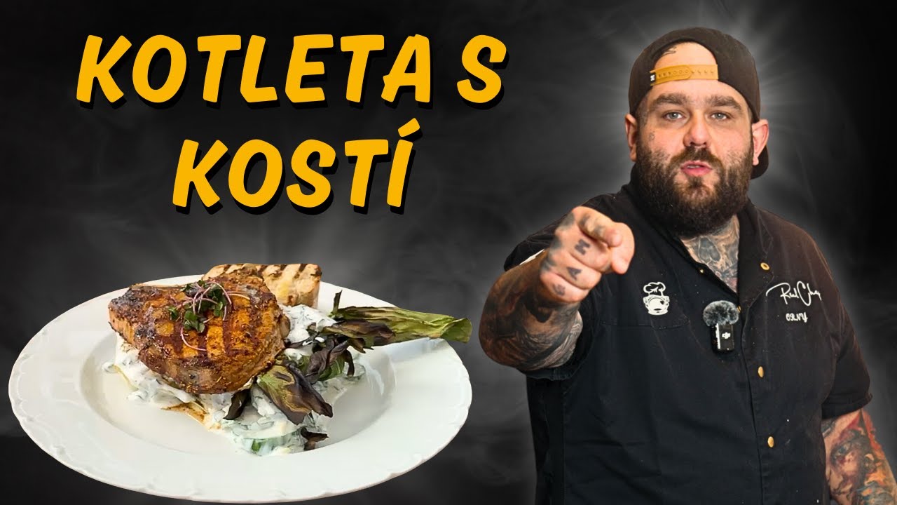 Grilovaná vepřová kotleta s pak choi a jogurtovou zálivkou | Letní recept plný chuti